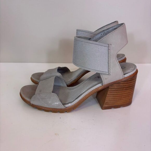 Sorel Grey Open Toe Block Heeled Sandals Women's 8.5 - Picture 1 of 8